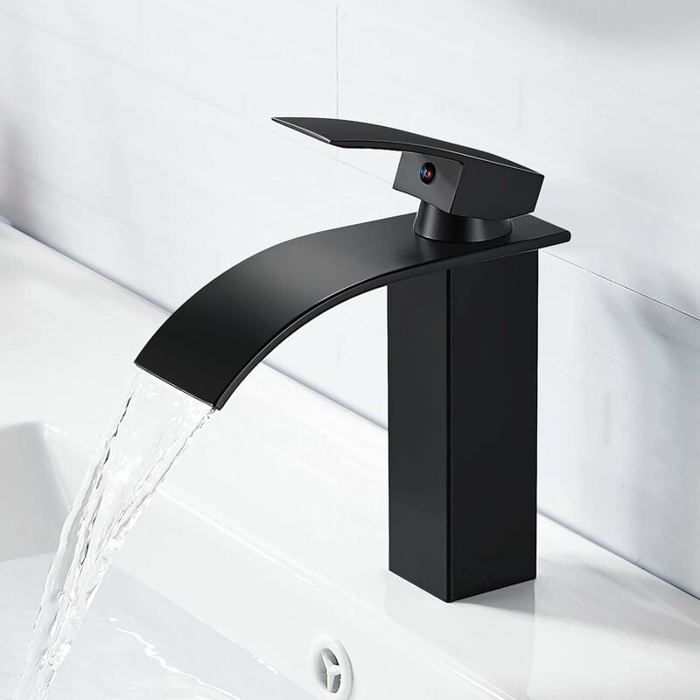 Moderne Waschtischarmatur, Elegante Design-badarmatur, Messing-badmischbatterie, Warmwasser