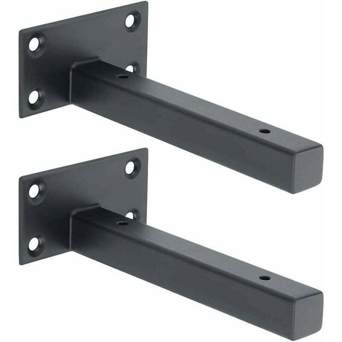 Industrielle Regalhalterung – Edelstahl – Mattschwarz – Verdeckte Halterung – 150 X 80 X 45 Mm – 2 Stück