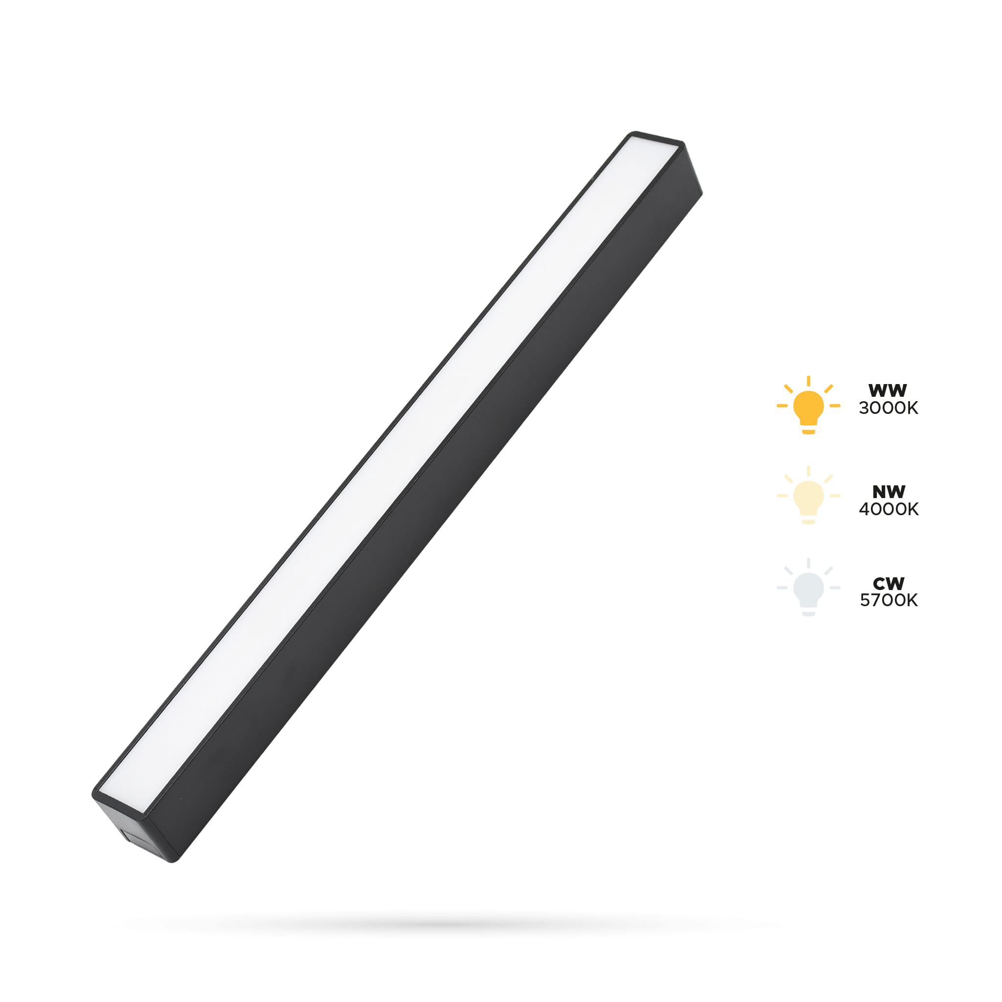 10-w-flutlichtstrahler F10l, Lang, Für Slim Track- Und Fiberflex-schienen, 48 V Dc, 3 Farbtemperaturen (3000 K, 4000 K, 5700 K)