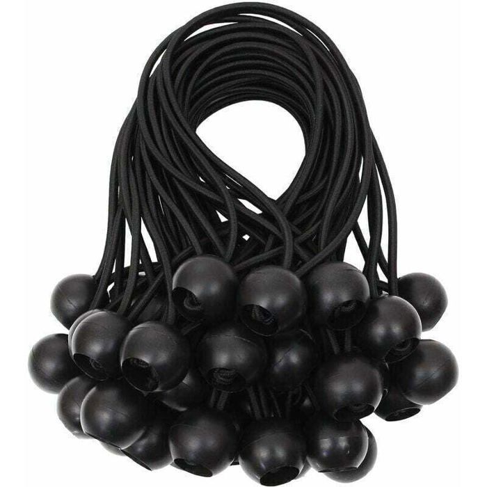 Elastische Planenspanner – 15 Cm – Schwarz – 40 Stück – Uv-beständig – Extrem Strapazierfähig