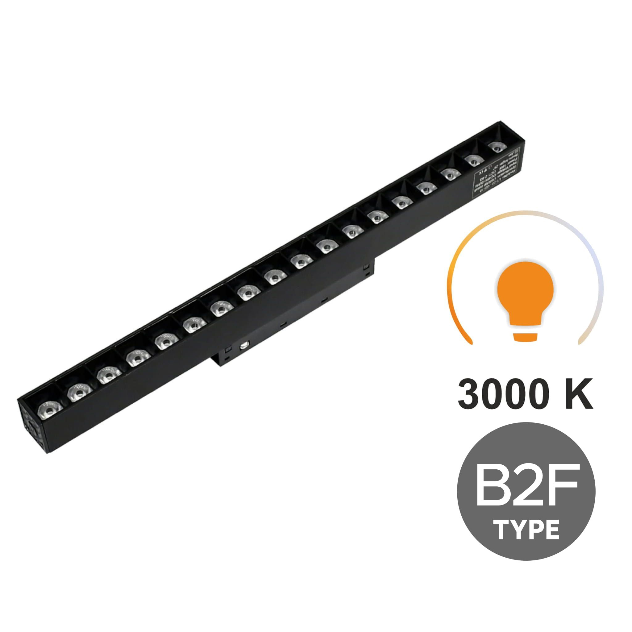Linearer Gitterstrahler 18 W 3000 K Warmweiß Typ B2f Für Smart Track Magnetschienen 48 V Dc