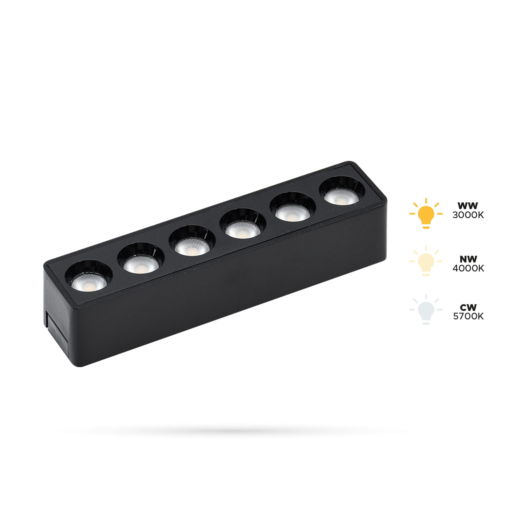 Gitter 6w S6 Linear-spot Für Slim Track- Und Fiberflex-schienen 48vdc 3cct 3000k, 4000k, 5700k
