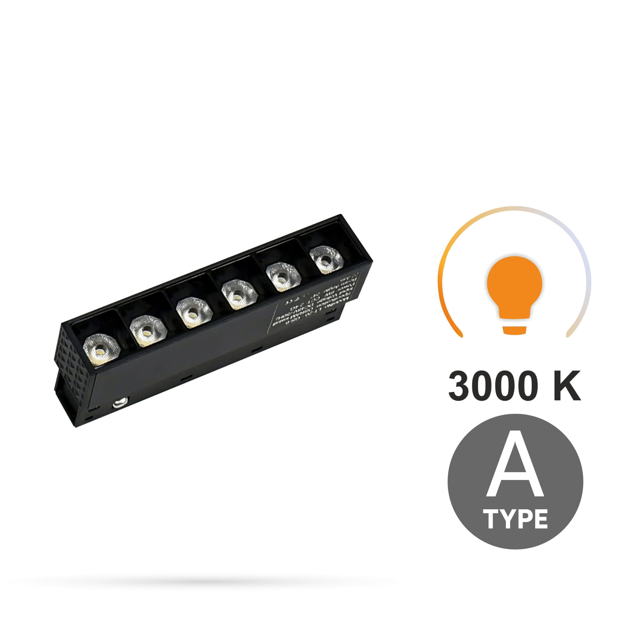 Linearer Gitterstrahler 6w 3000k Warmweiß Typ A Für Smart Track Magnetschienen 48vdc