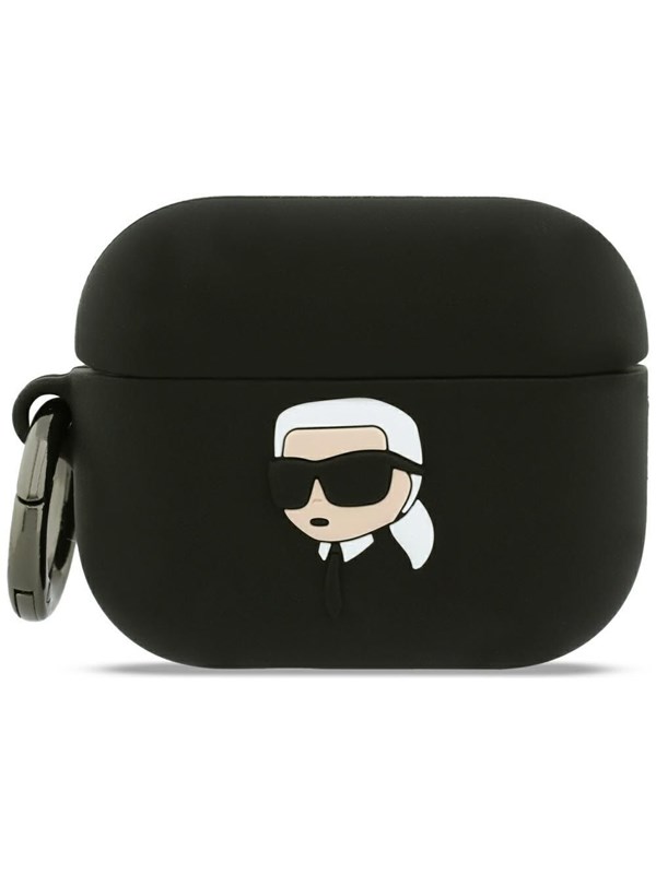 Karl Lagerfeld Silikonhülle Mit Karl-lagerfeld-kopf (3d) Für Airpods Pro 3, Schwarz