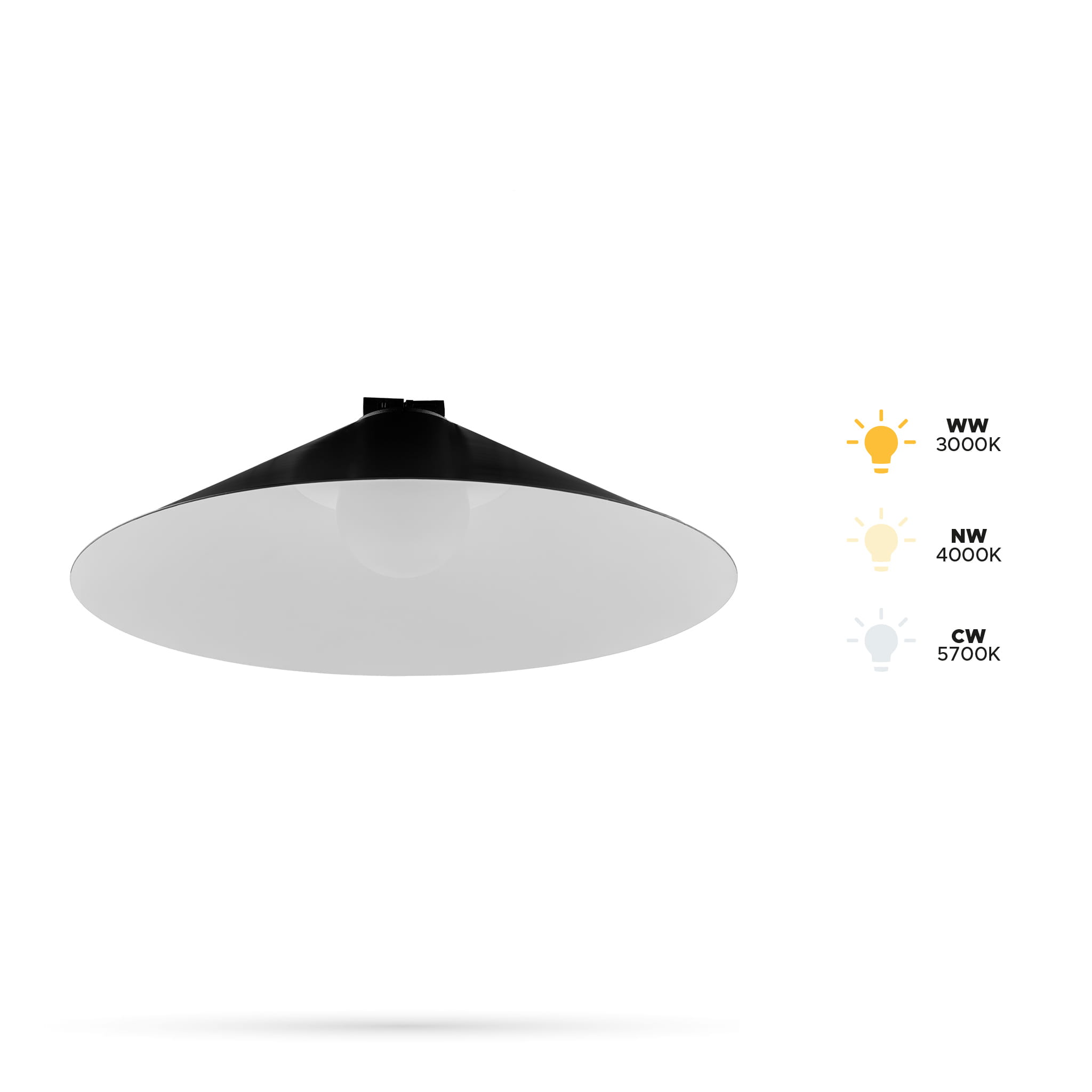 Kegellampe 18w D330 Für Fiberflex-gurtschienen 48vdc 3cct 3000k, 4000k, 5700k