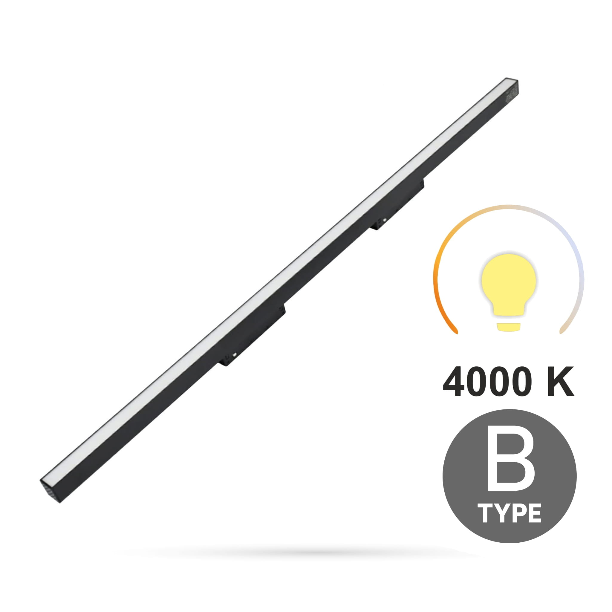 40 W Led-flutlicht, 4000 K, Neutralleiter Typ B, Für Magnetschienen Smart Track 48 V Dc