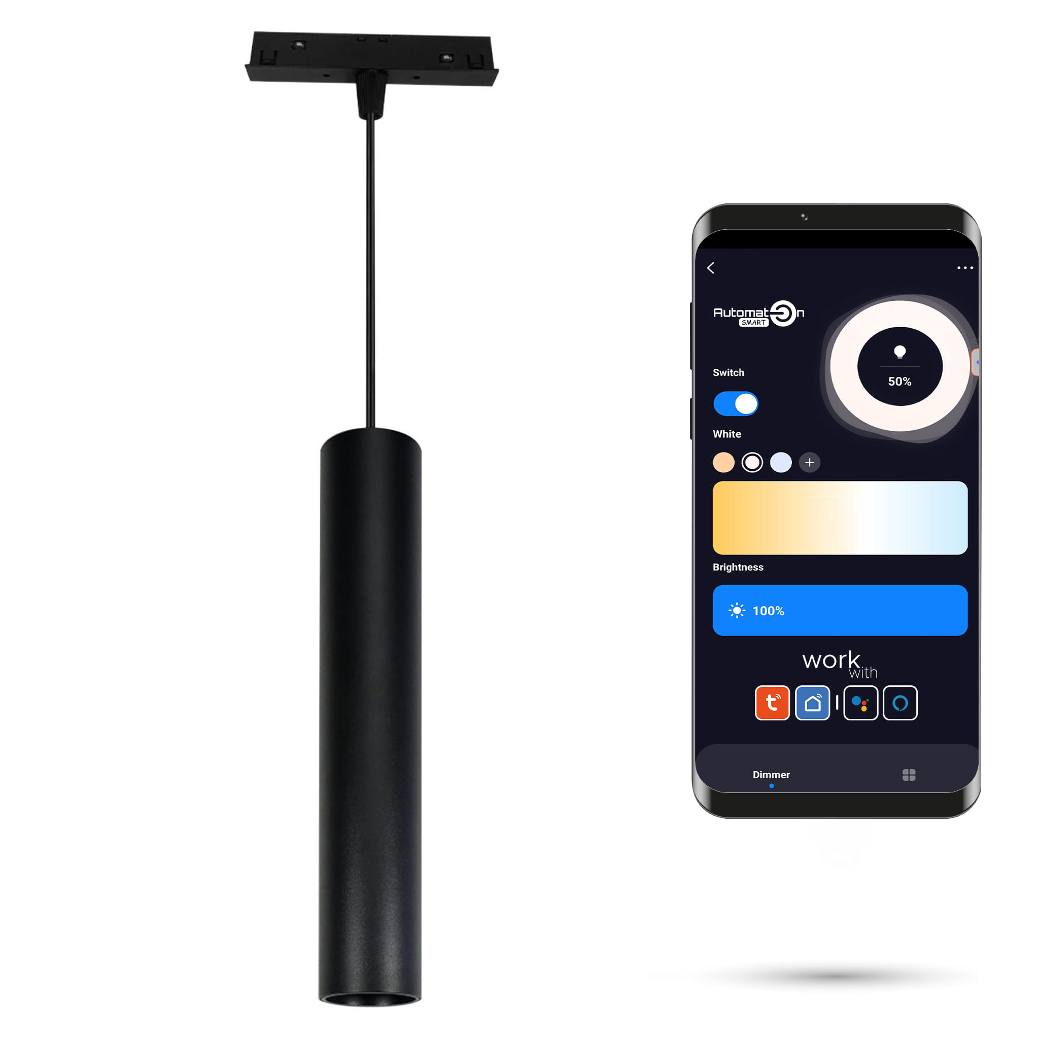 Led-hängeleuchte, 2,4 Ghz, 10 W, Für Magnetschienen Smart Track, 48 V Dc, 3000–5000 K, Dimmbar