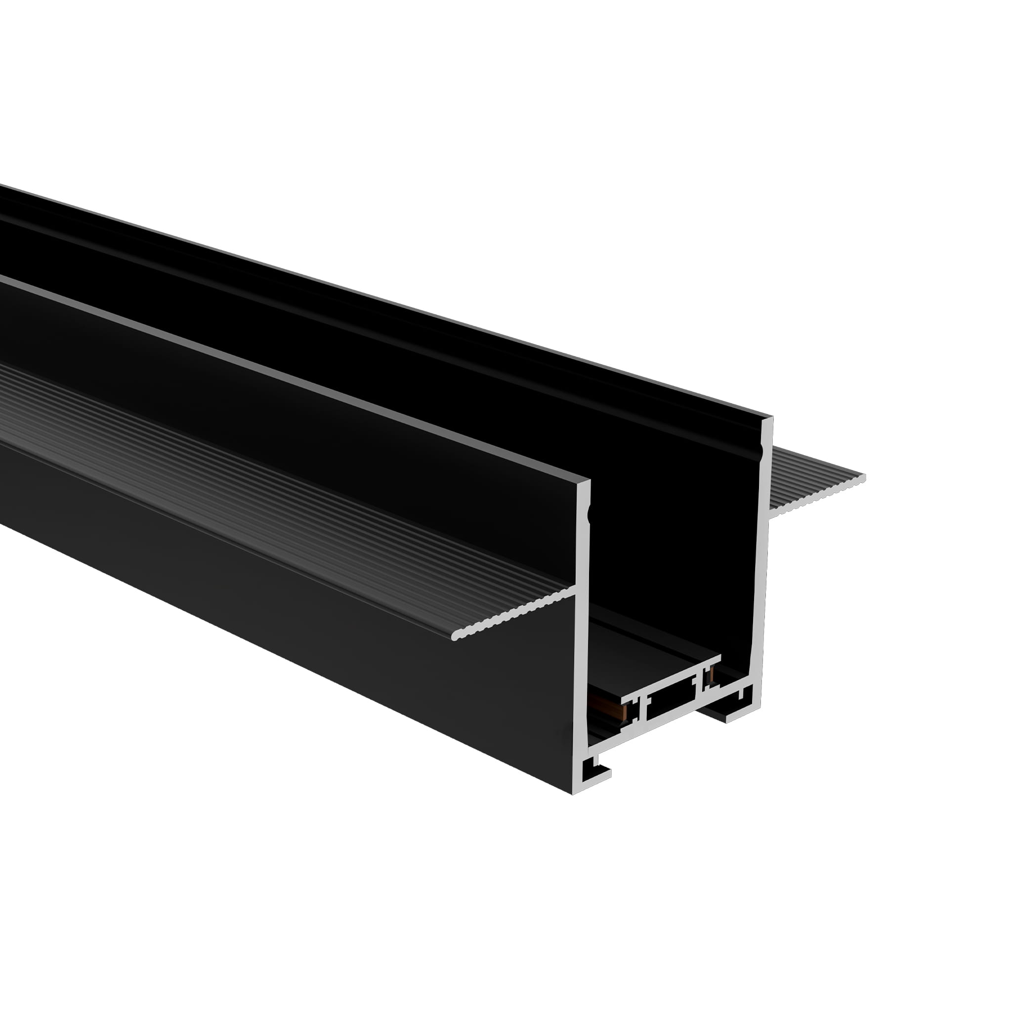 Unterputz-magnetschiene Für Gipskartonplatten, 1 M, 24 V Dc, Schwarz, Slim Track Typ D16