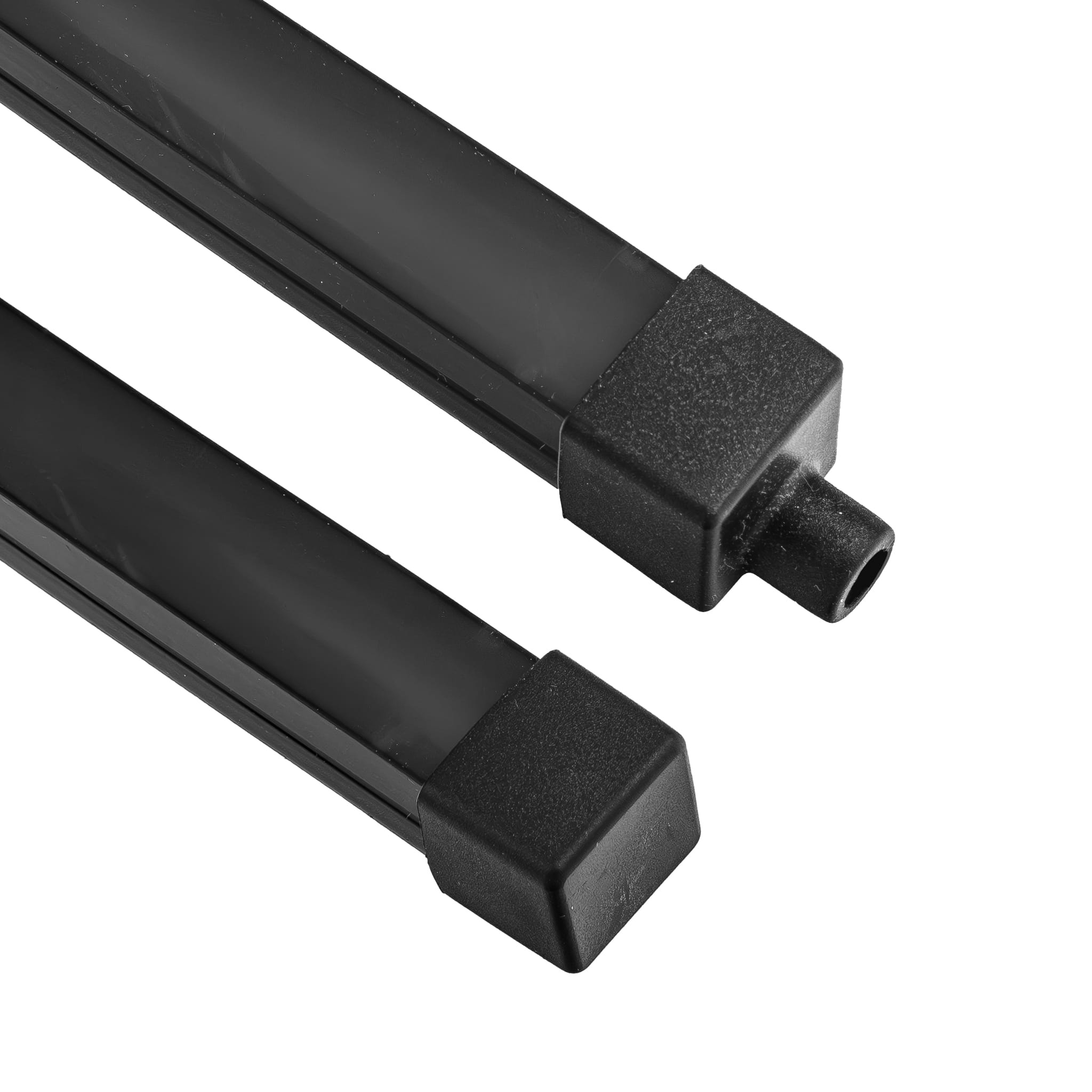 Schwarze Endkappe Für Flexibles Silikon-led-profil, Schwarz, 16x16mm, Set