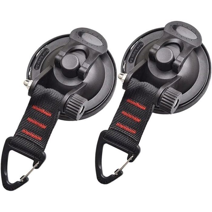 Saugnapfanker Mit Haken – 2er-pack – Schwarz – Material: Silikon Und Kunststoff – 6,5 X 6,5 X 3 Cm
