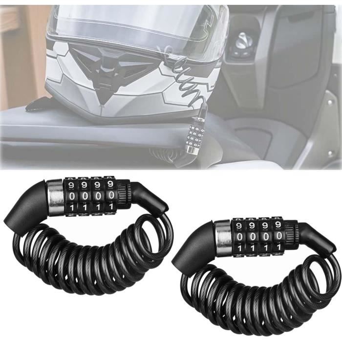 Fahrradschloss – 4-stellige Zahlenkombination – Schwarz – 2er-pack