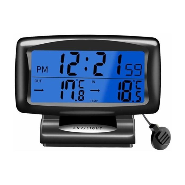 Innenraum-temperaturuhr, Hintergrundbeleuchtete Led-digitaluhr, Innenraum-temperaturanzeige