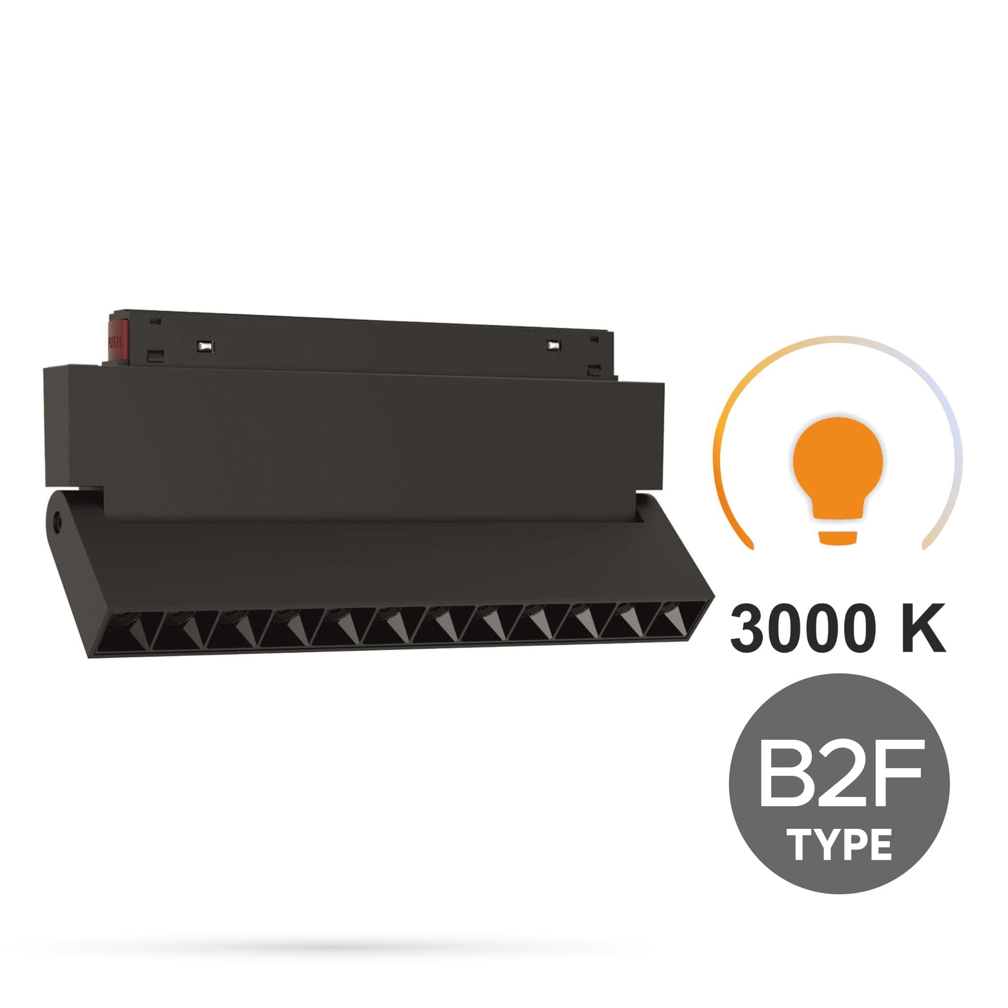 Led-linearstrahler, Verstellbar, 12 W, 3000 K Warmweiß, Typ B2f, Für Smart Track Magnetschienen, 48 V Dc