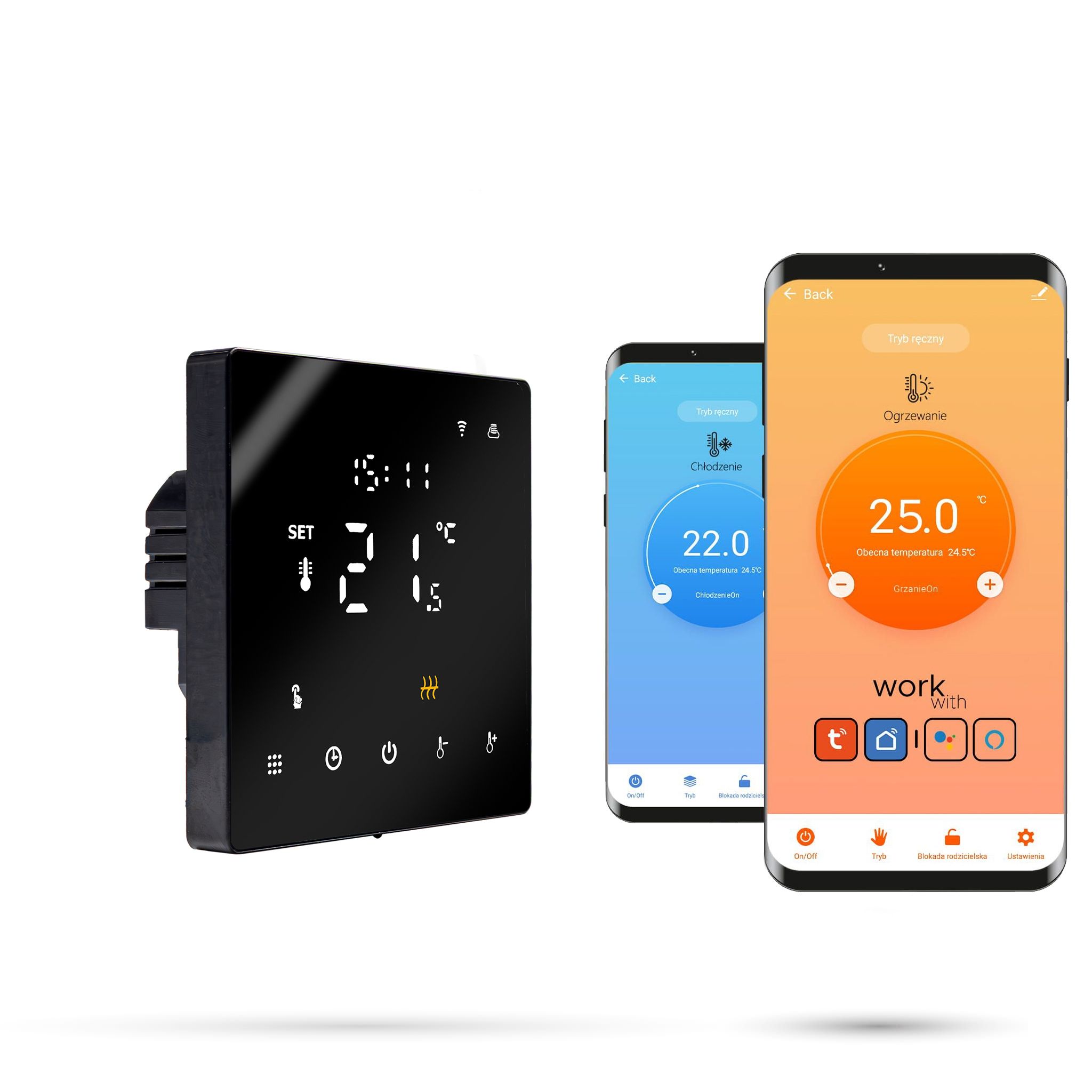 Zigbee Tuya Pro3 Schwarzer Raumthermostat