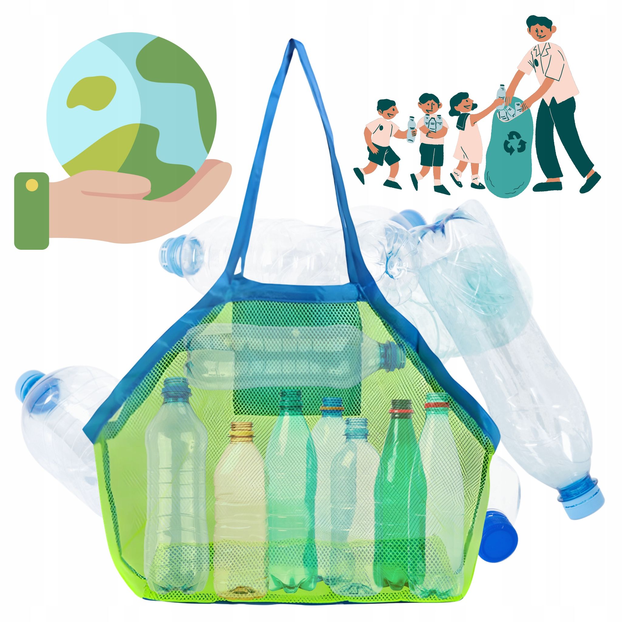 Tasche Für Mehrweg-plastikflaschen, Faltbar, Leicht, Wiederverwendbar