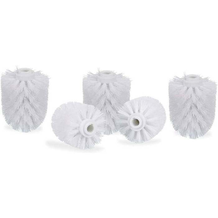 5-teiliges Ersatz-wc-bürstenkopf-set, Weiß, 8 Cm Durchmesser.