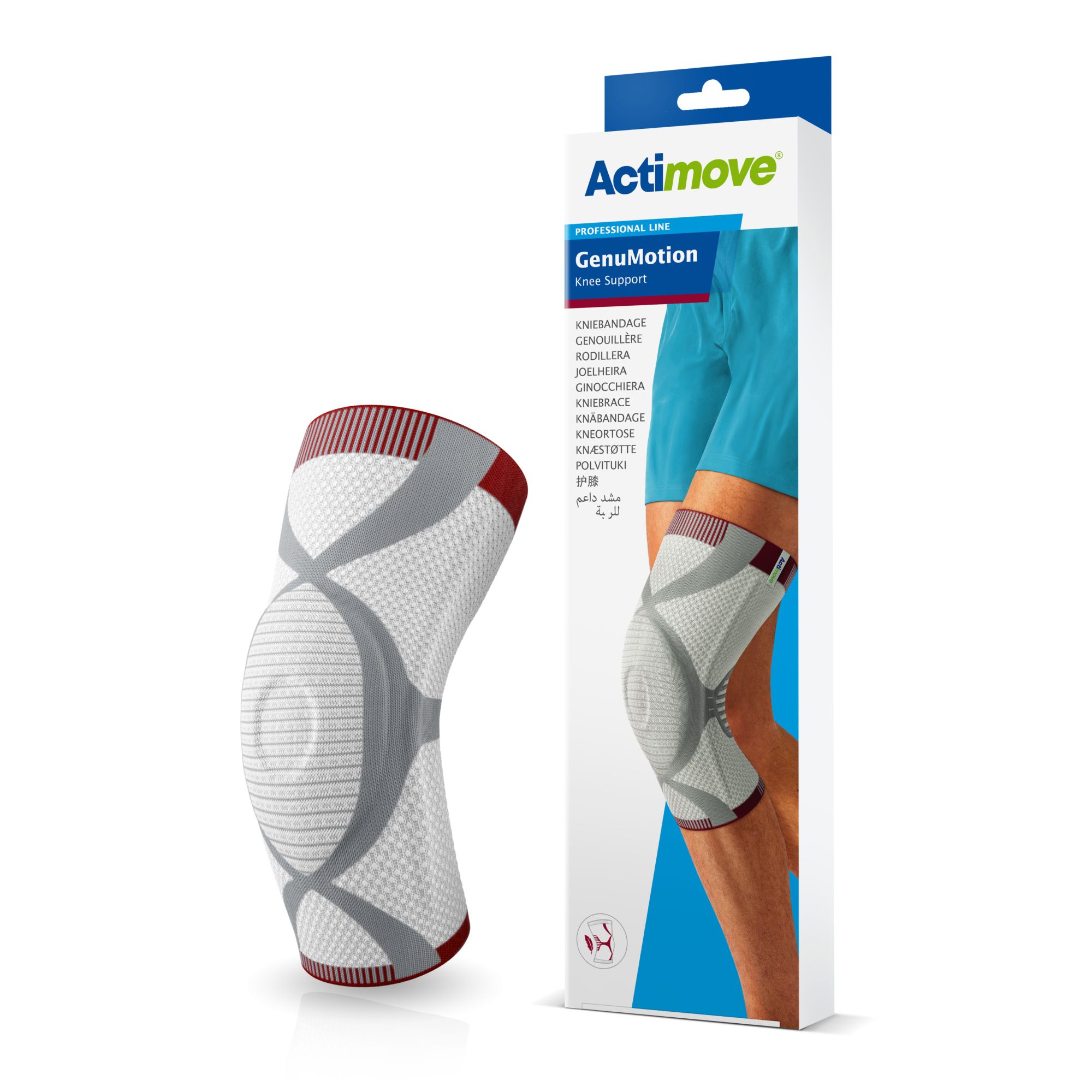 Actimove Pro Knieorthese Mit Medizinischer Kompression, Größe Xxl, Weiß (7346816) (k=12)