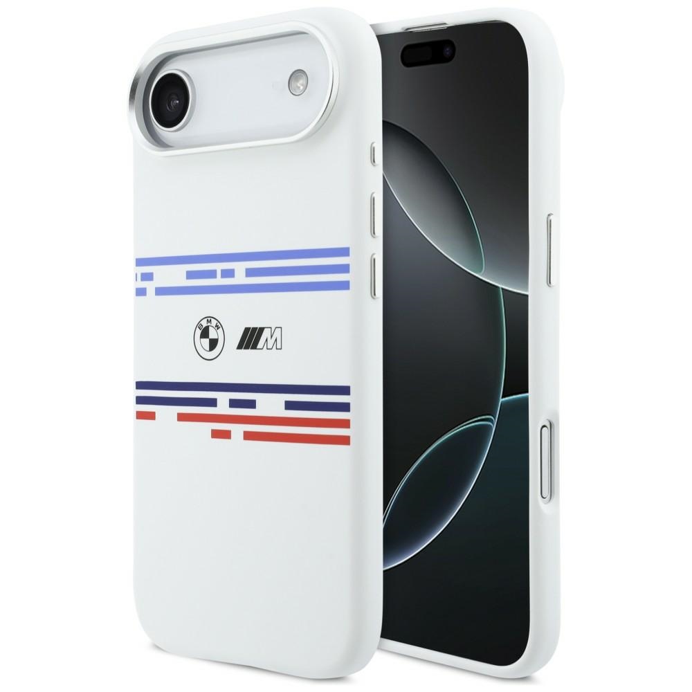 Bmw M Silikonhülle Mit Horizontaler Linie Und Magsafe-funktion Für Iphone Air, Weiß