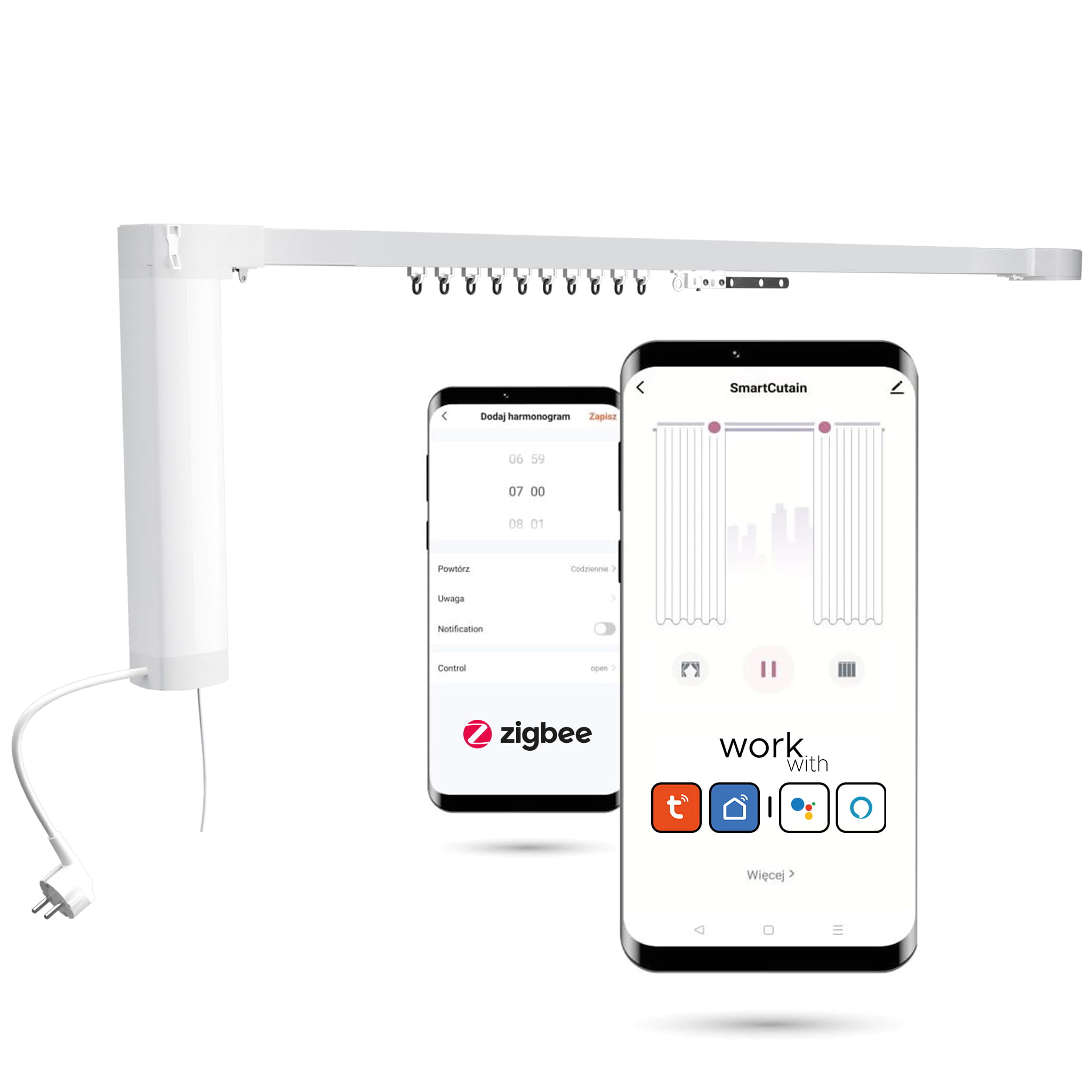 Tuya Elektrische Gardinenstange 3,2 M Mit Wlan (zigbee 3.0) – Komplettset