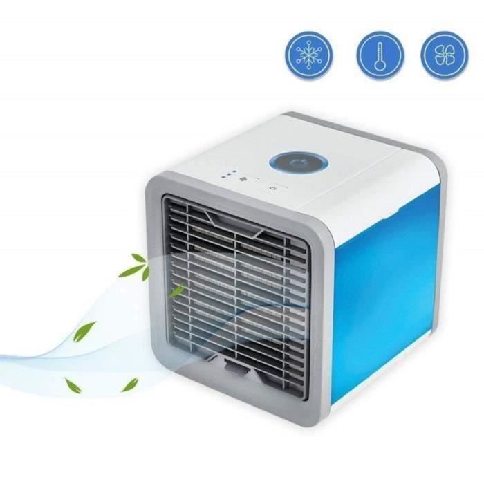 Dieses 3-in-1-mini-klimagerät, Luftbefeuchter, Verdunstungskühler Und Tragbarer Usb-ventilator Verfügt Über Ein Led-licht Und Eignet Sich Für Zuhause, Büro Und Camping.