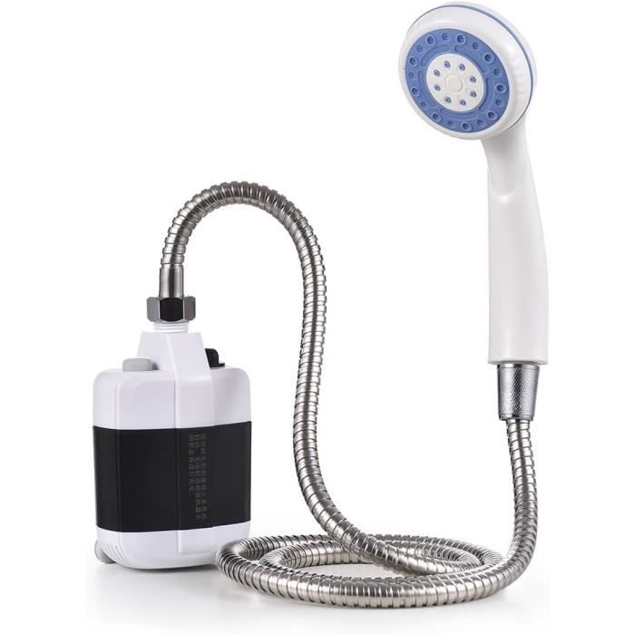 A148 Usb-tragbare Duschpumpe – Wiederaufladbare Camping-duschpumpe Mit Schlauch, Kompakt Und Tragbar, Weiß