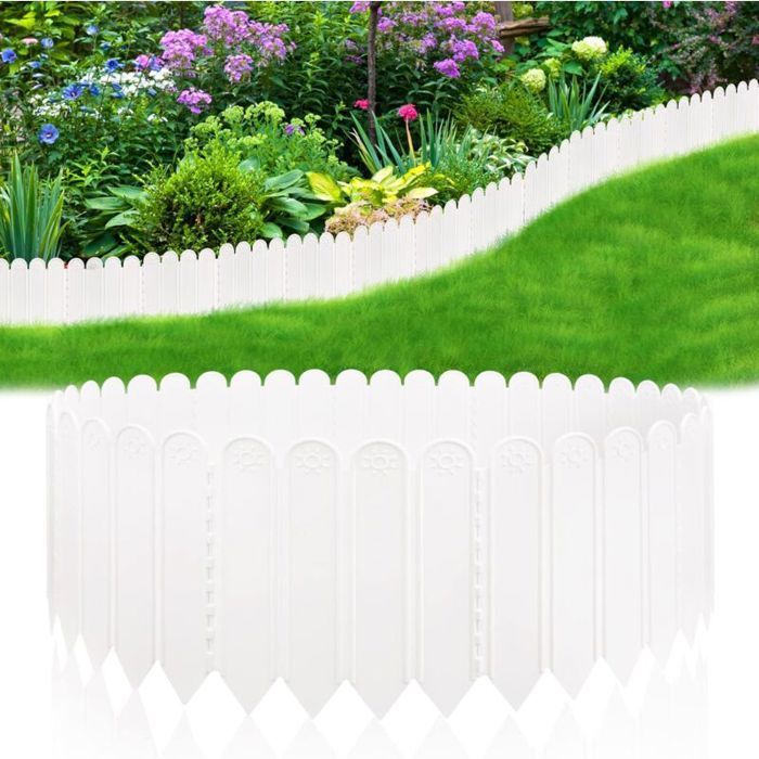 20x22 Cm Flexible Kunststoff-gartenrandstreifen, Kein Graben Für Die Installation Erforderlich, Witterungsbeständig Und Uv-beständig, 10 Streifen Pro Packung.