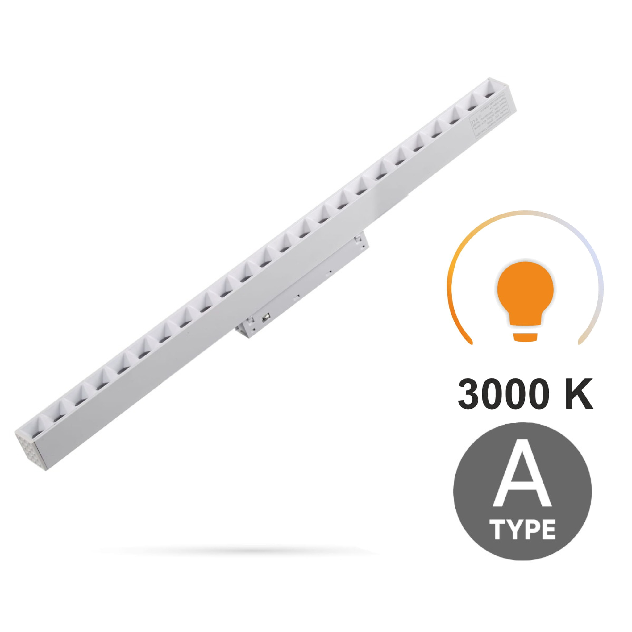 Linearer Strahler, Weiß, 24 W, 3 Cct, Typ A, Für Smart Track Magnetschienen, 48 V Dc