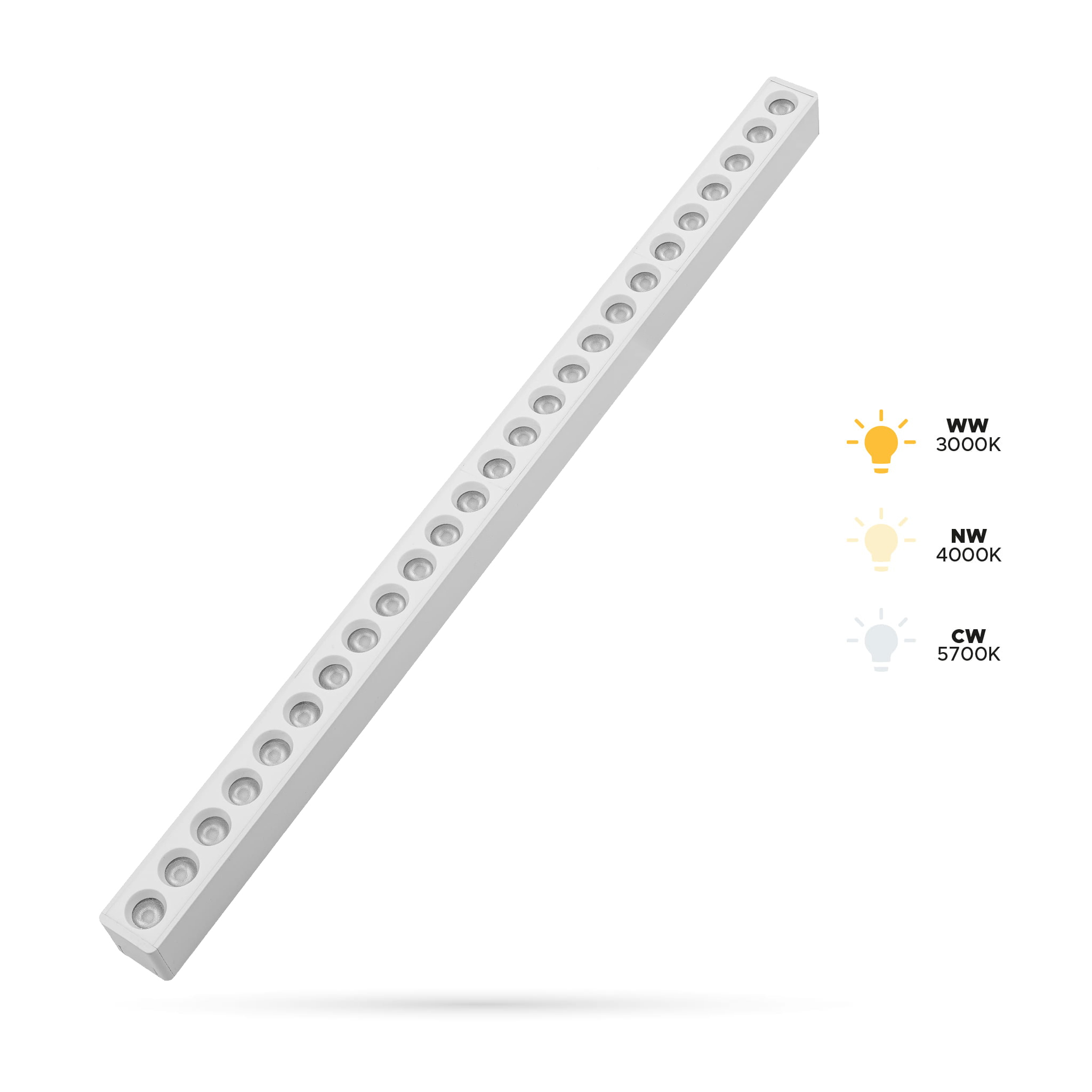 30-w-s30-weiß-linearstrahler Für Slim Track- Und Fiberflex-schienen, 48 V Dc, 3 Farbtemperaturen (3000 K, 4000 K, 5700 K)