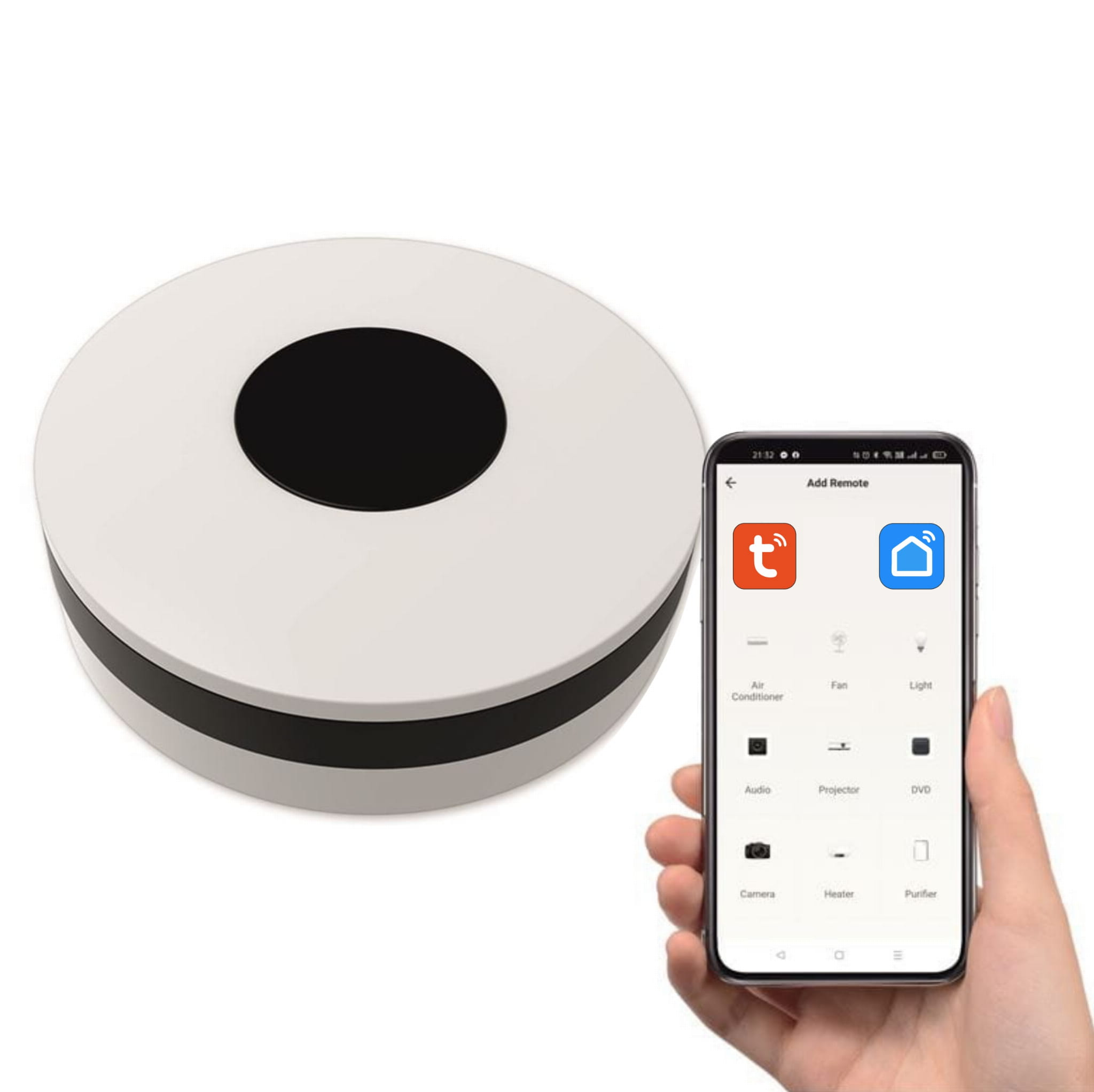 Universelle Wifi-ir-fernbedienung Tuya Smartlife White Neo