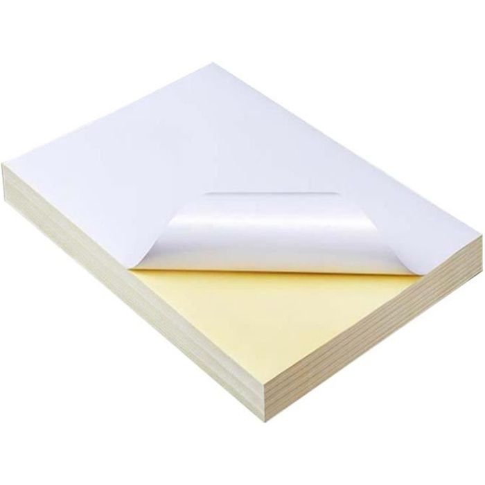 50 Blatt Weiße, Selbstklebende, Wasserfeste A4-etiketten Aus Glänzendem Papier, Geeignet Für Tintenstrahldrucker Und Kopierer.