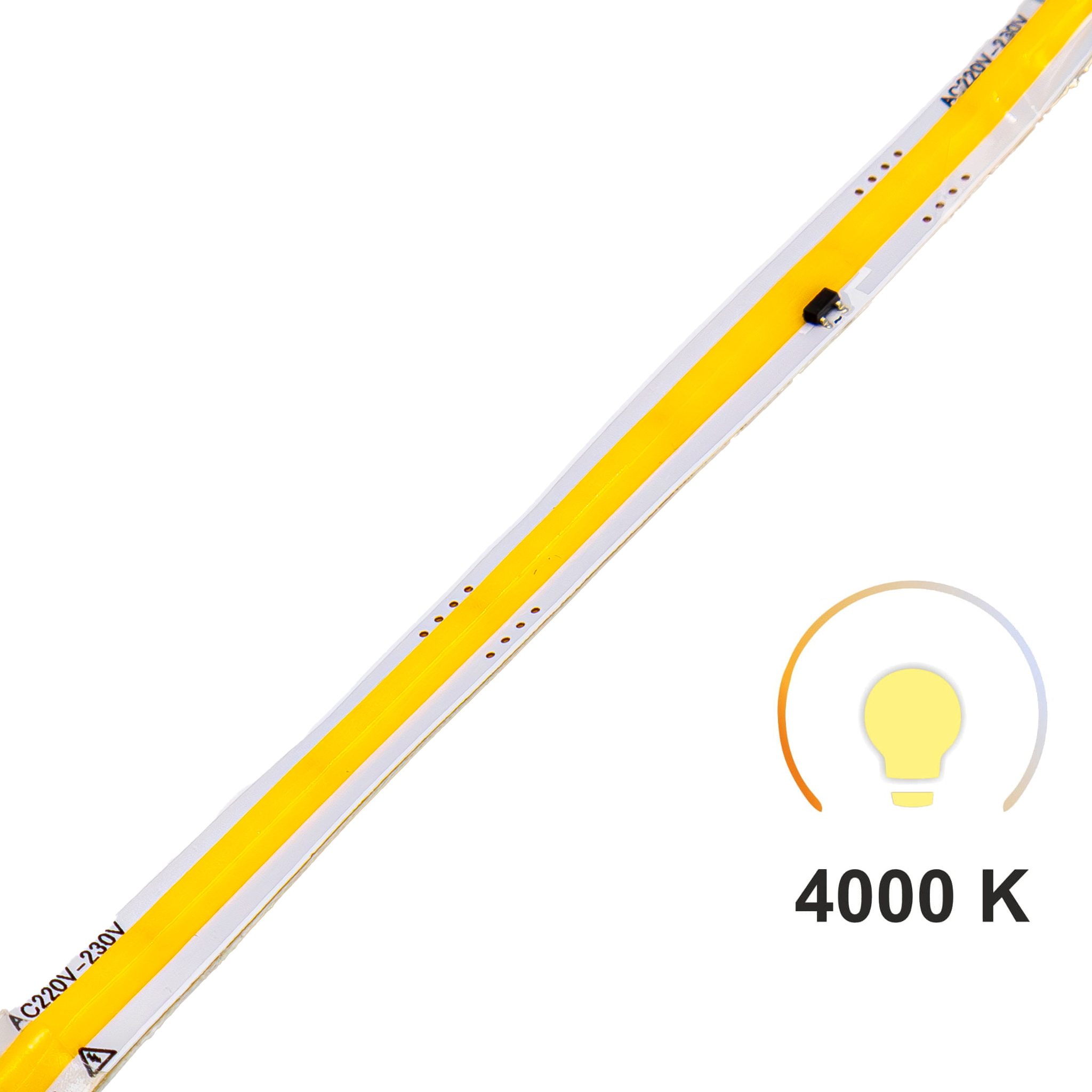 Led-streifen 1 M Cob 220 V 4000 K 296 Leds/m 8 Mm