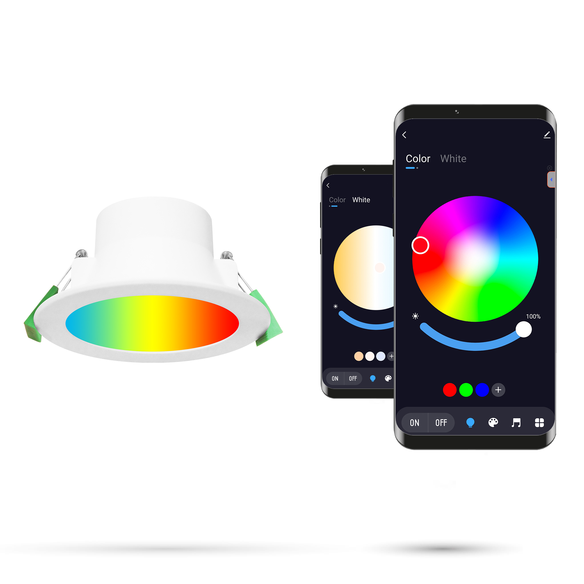 Tuya 8w Bluetooth Rgbcct Led-deckenleuchte Warmweiß, Kaltweiß, Neutralweiß, Buntes Rgb