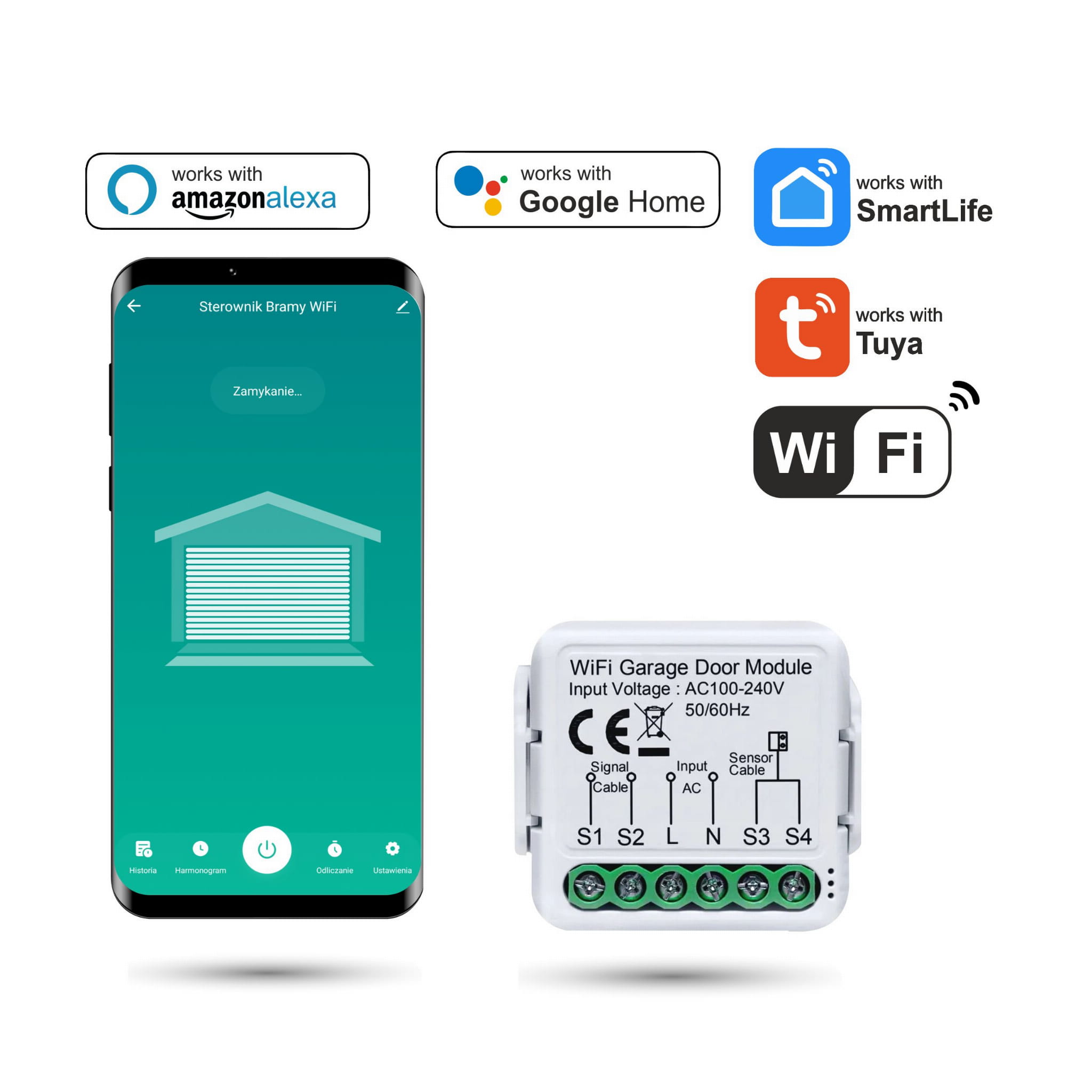 Tuya Wlan-garagentoröffner Mit Sensor