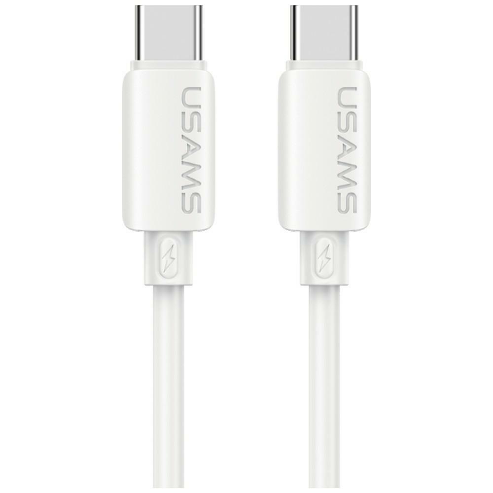Usams U98 60w 3a Silikon-schnellladekabel Usb-c Auf Usb-c, Weiß