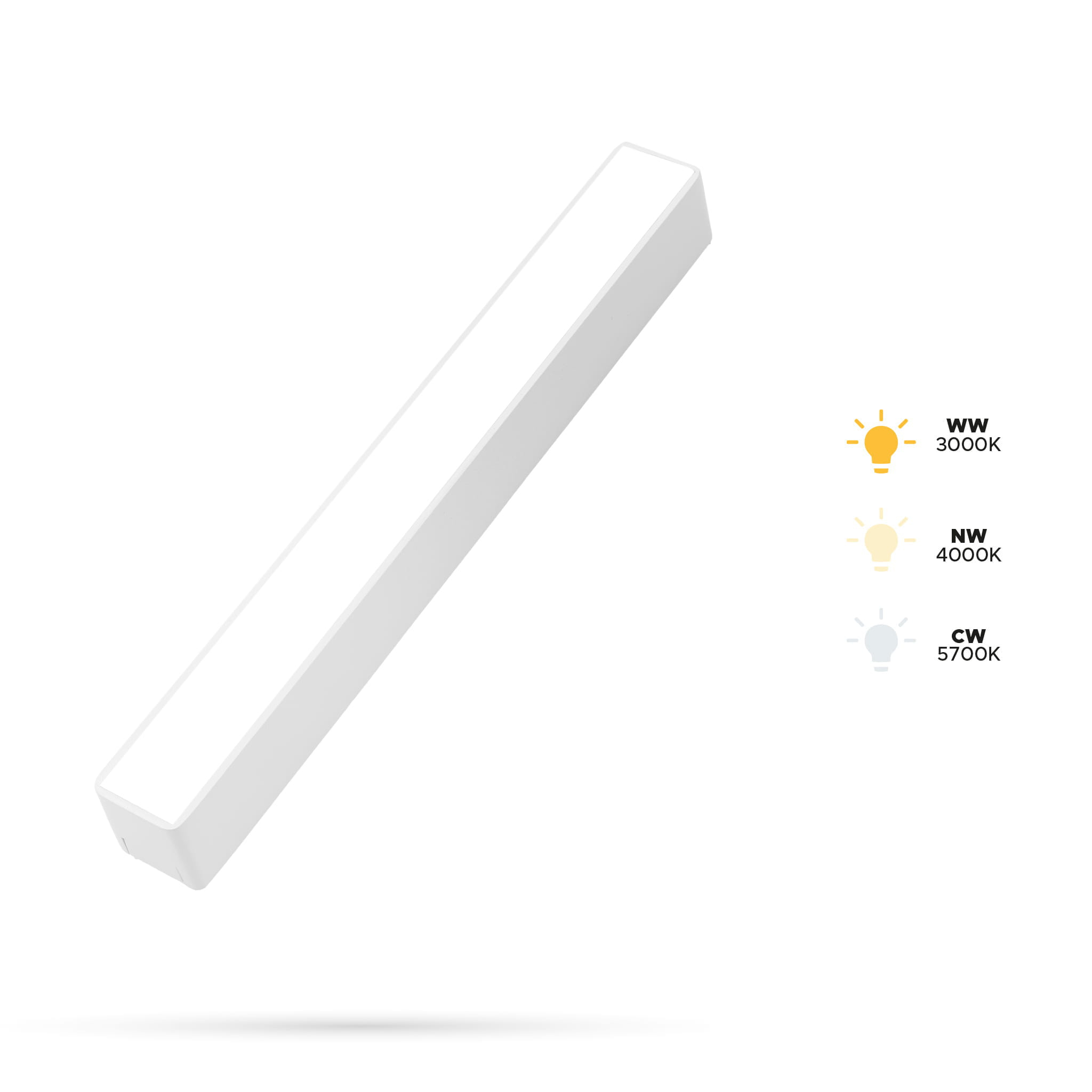 Weißer Linearer Flutlichtstrahler 10w F10 Für Slim Track Und Fiberflex Schienen 48vdc 3cct 3000k, 4000k, 5700k