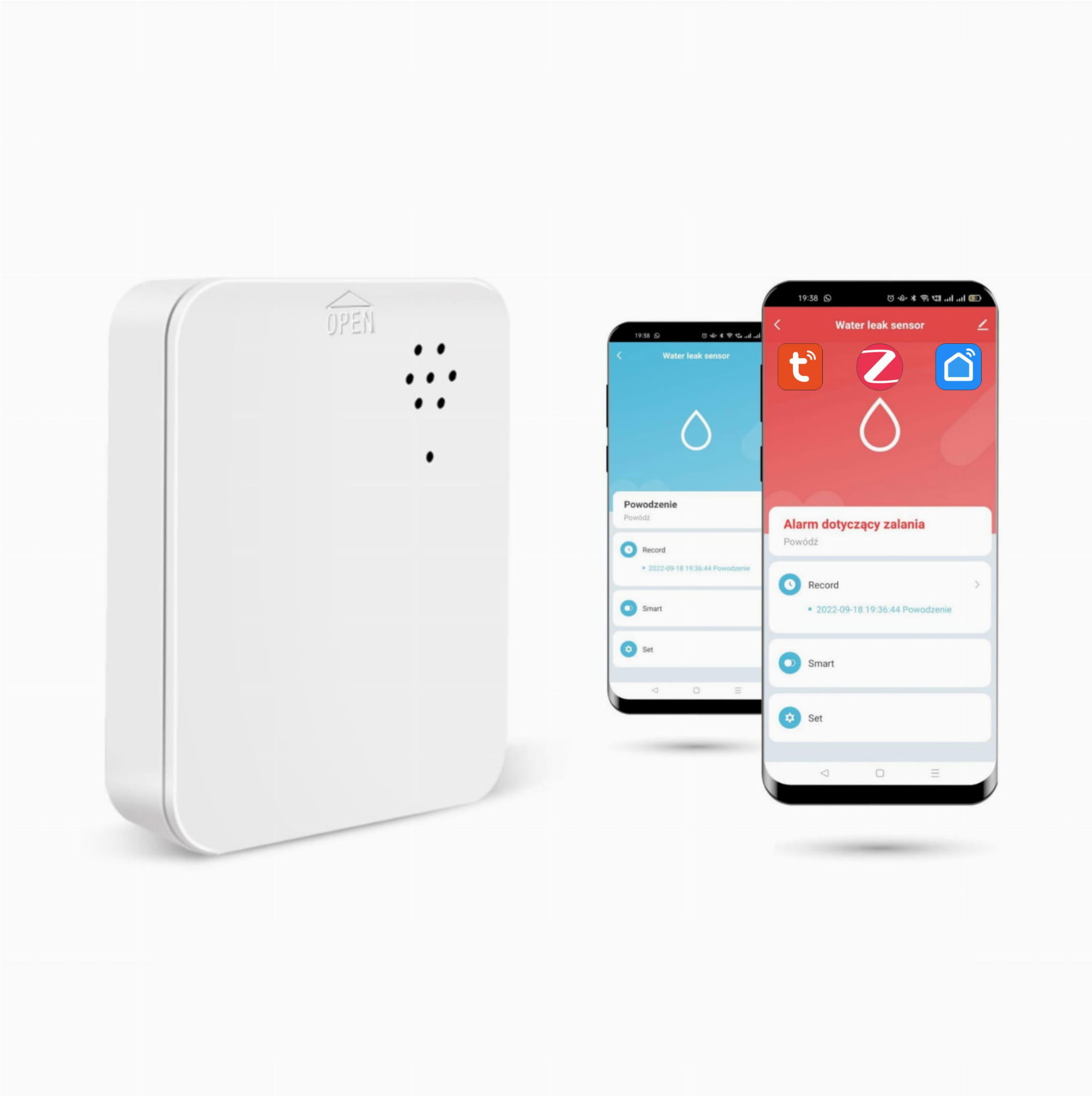 Zigbee Tuya Smartlife Neuer Hochwassersensor Mit Akustischem Alarm