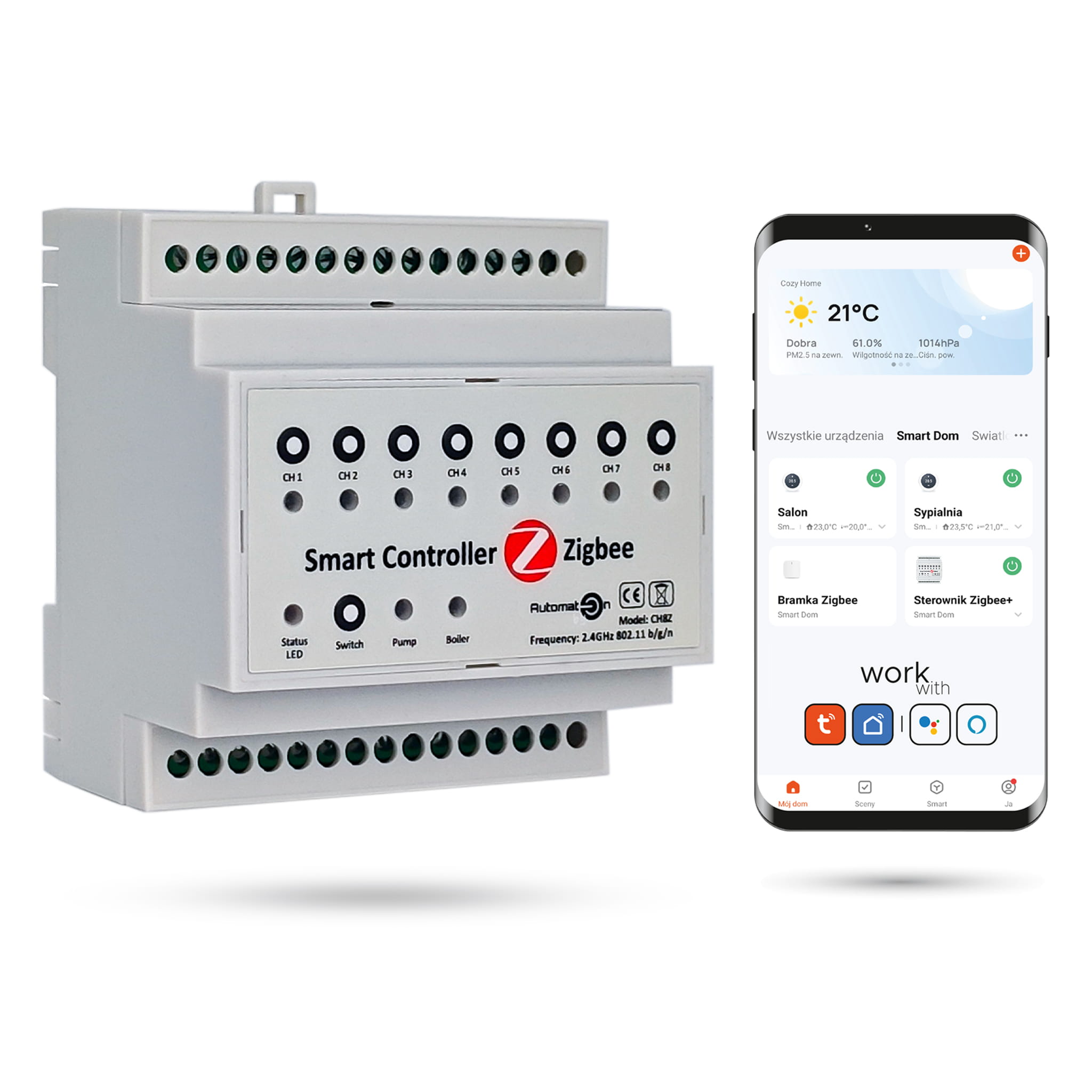 Zigbee Tuya 8-kanal Ch8z Fußbodenheizungsregler