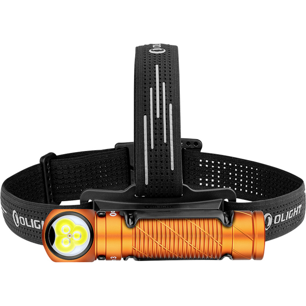 Olight Perun 3 (orange) Led Taschenlampe, Stirnlampe 3000 Lm