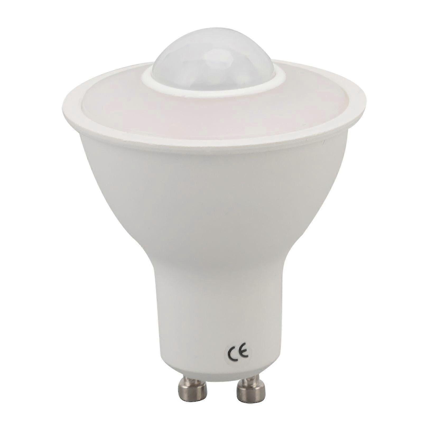 Gu10-bewegungsmelder-glühbirne Für Decken, Flure Oder Veranden, 5 W, 500 Lm, 3000 K, 100–240 V Wechselstrom