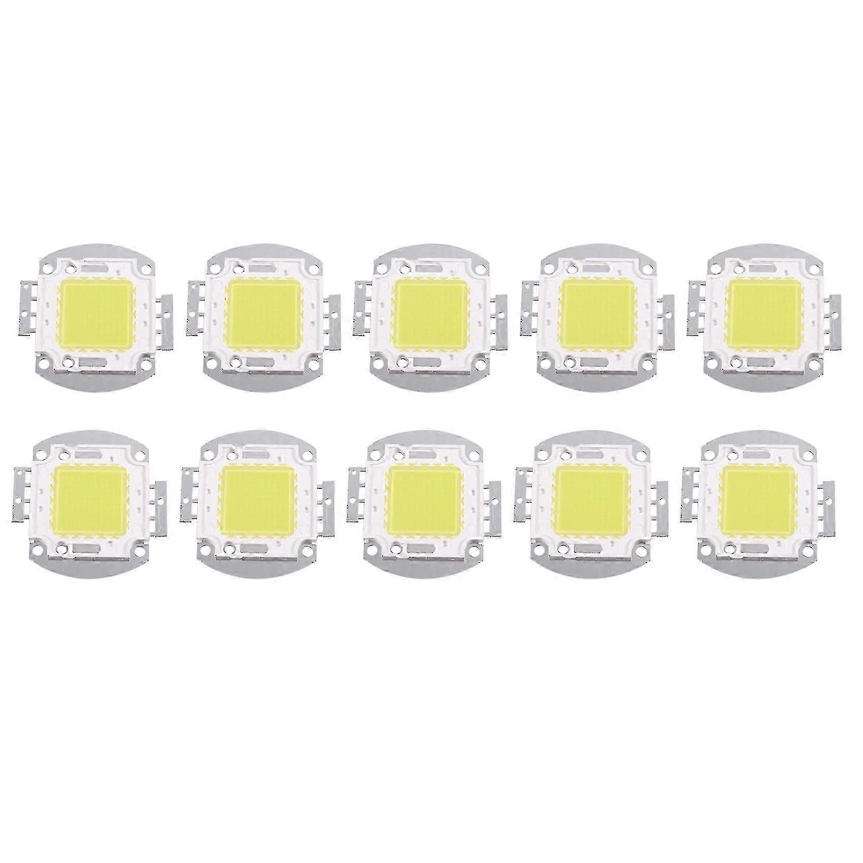 Packung Mit 10 Led-lampen (100 W, 7500 Lm), Leistungsstarke Integrierte Weißlicht-spots Für Heimwerkerprojekte
