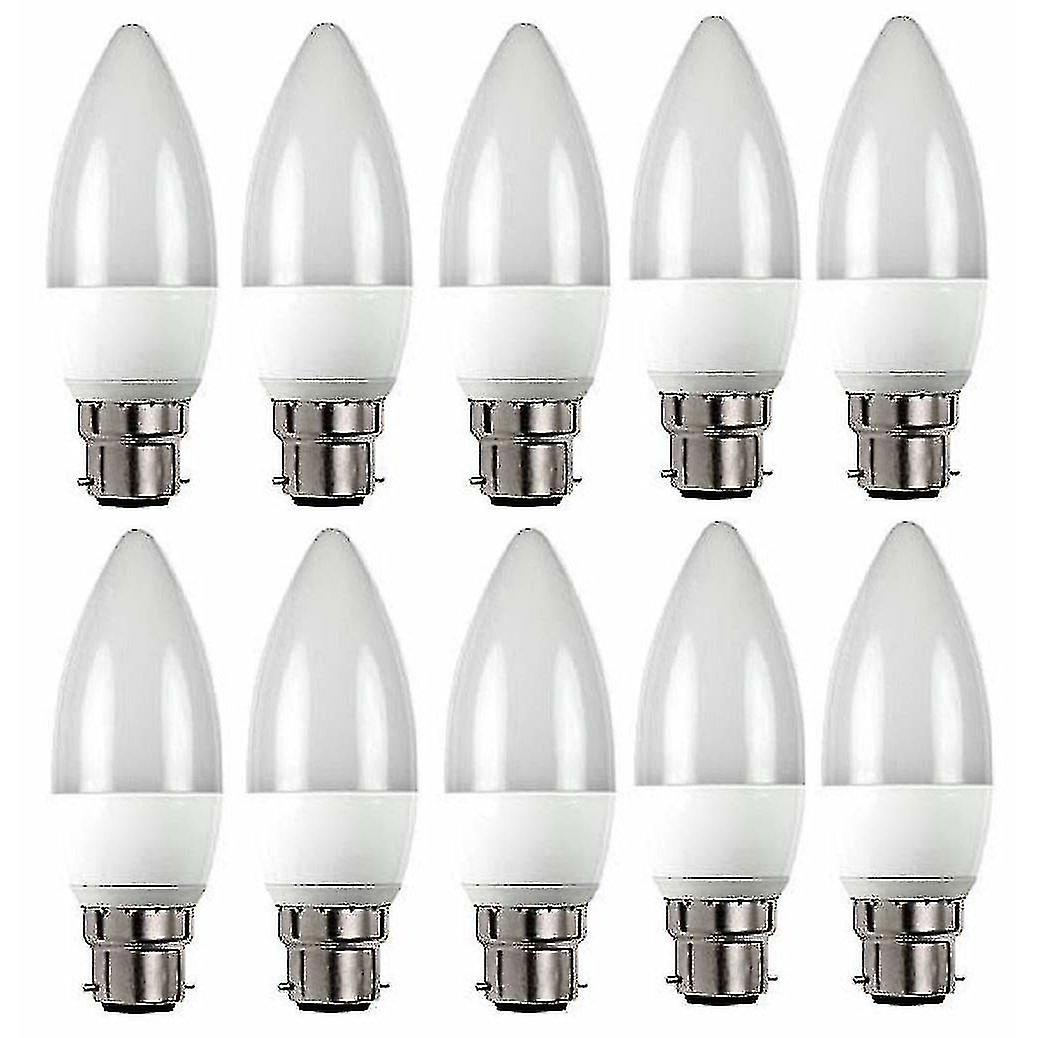 3-w-b22-led-kerzenlampen – 10er-pack – B22/bc/standard-bajonettsockel – 3 W – Kaltweiß
