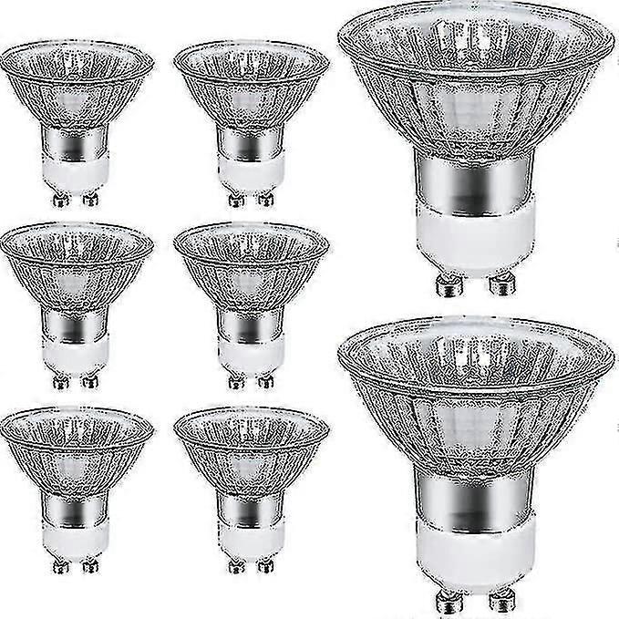 Gu10-halogenlampen, 8er-pack, 50 W, 220–240 V, 700 Lm, Warmweiß 2700 K, Strahler