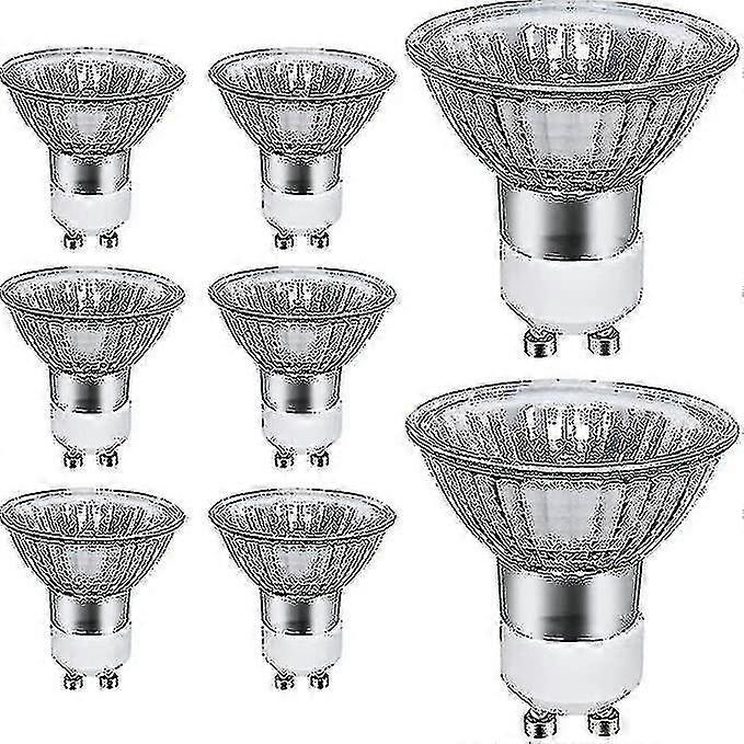 Gu10-halogenlampen, 50 W, 8er-pack, Warmweiß (2700 K), 700 Lumen, 220–240 V Wechselstrom
