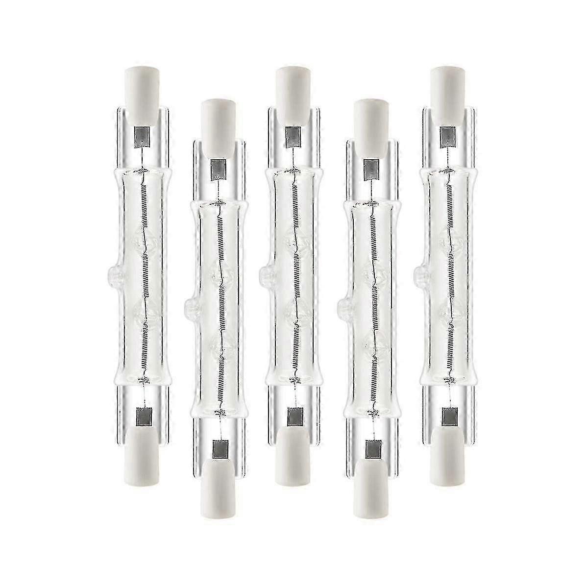 Packung Mit 5 Dimmbaren Linearen Halogenlampen R7s 118 Mm 300 W 230 V Für Bauarbeiten