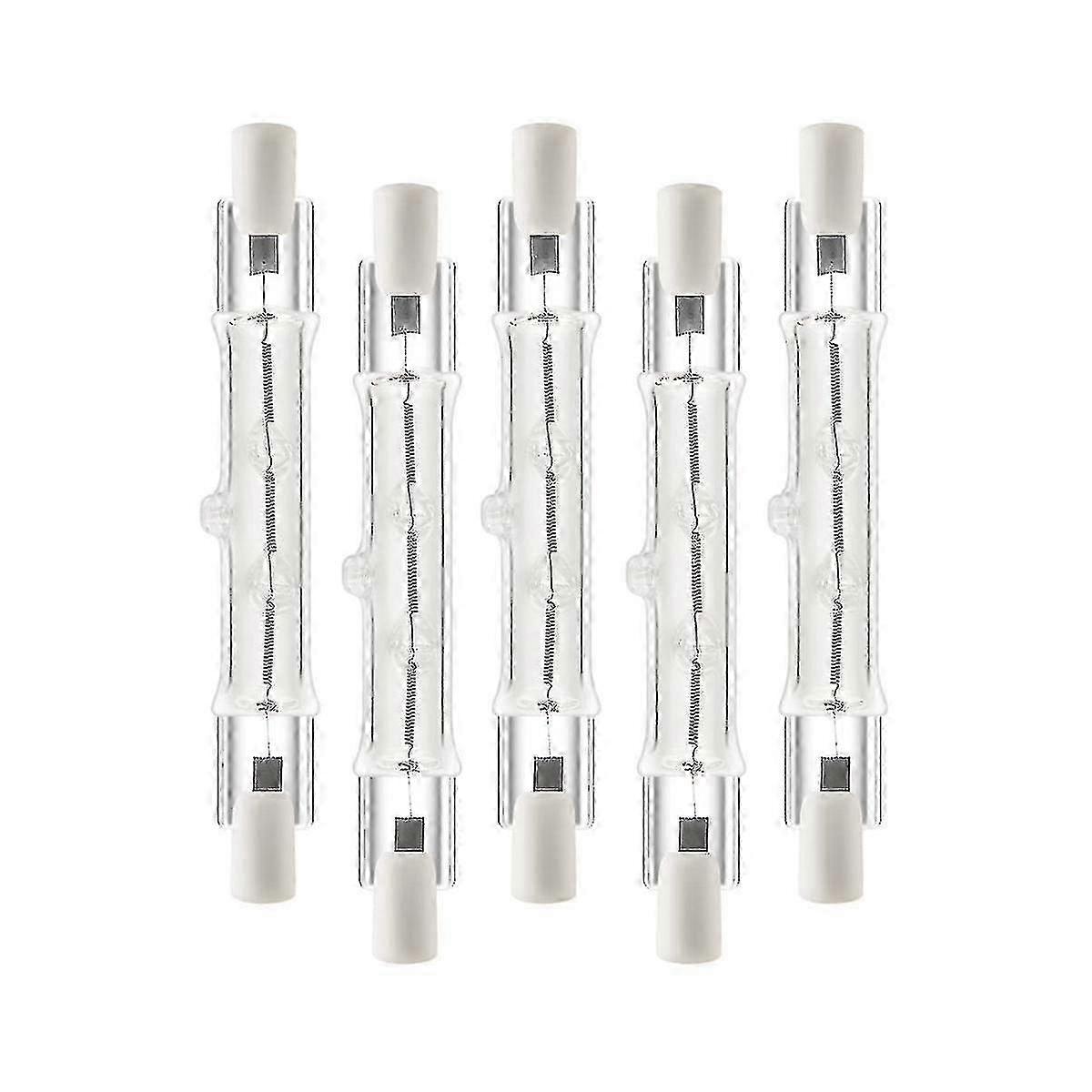 R7s Halogenlampen, 5er-pack, 118 Mm, 300 W, 230 V, Dimmbar, Für Lineare Baustellenbeleuchtung.