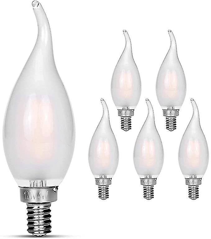 6er-pack E14 4w Led-filamentlampen, Flammenform, 4x4x13cm-hy
