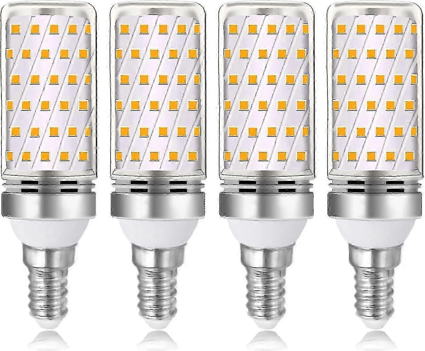E14 16w Led-lampe, Warmweiß (3000k), 1600 Lm, Entspricht 100–120w Halogenlampe, 230v Wechselstrom, Nicht Dimmbar, 4er-pack