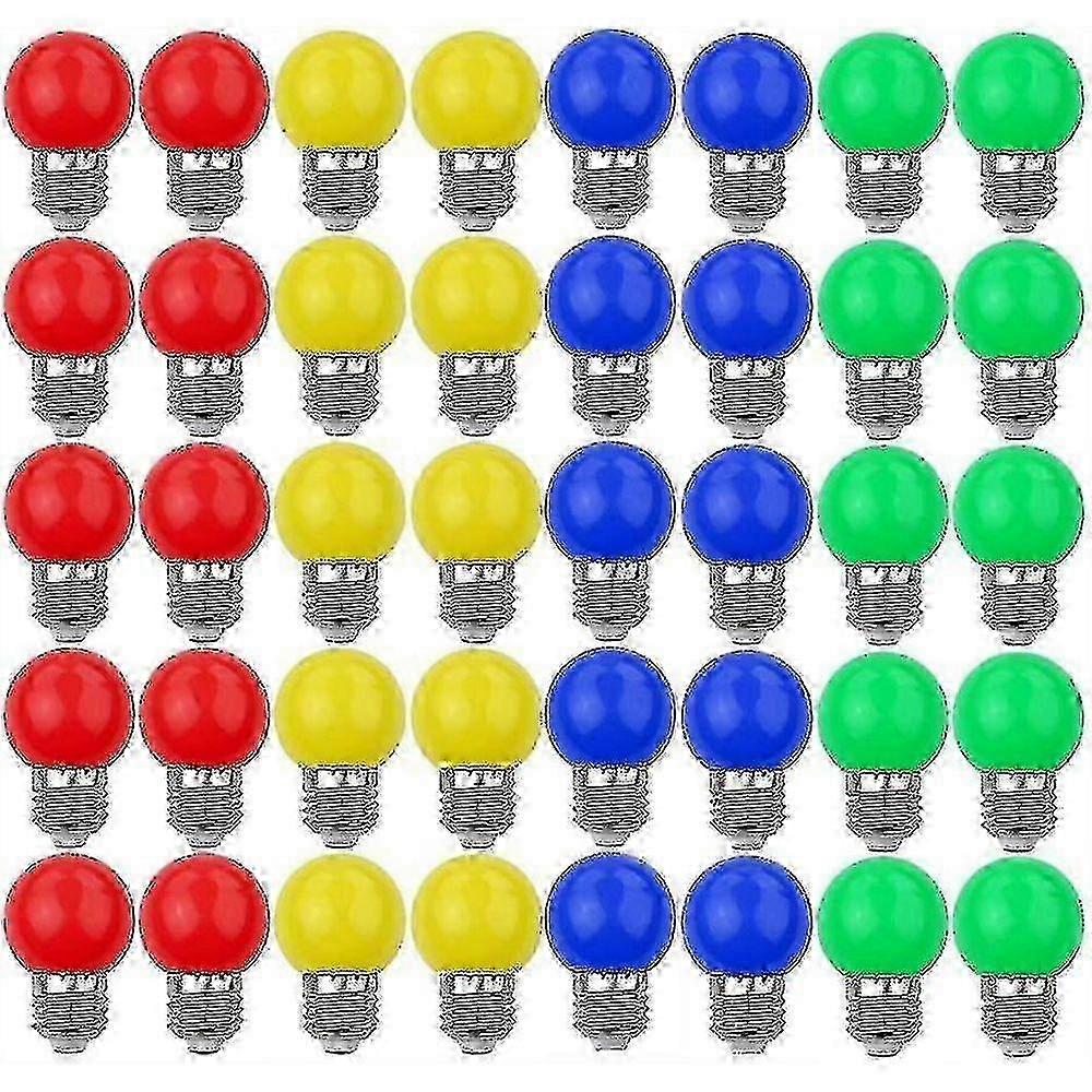 40 Mehrfarbige E27-led-lampen, 220–240 V Wechselstrom, 240 Lumen, Dekorative Lampe