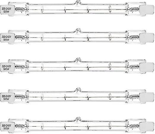 5er-pack R7s 500w Halogen-linearstrahler, J118-sockel, Doppelsockel, 118 Mm Länge - Yuyu