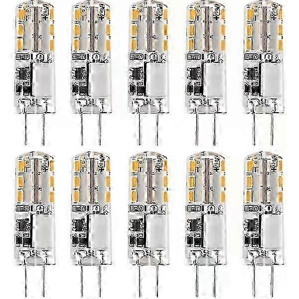 10er-pack G4 12v Ac/dc Dimmbare Led-lampen, Warmweiß 3000k, 2w - Wellngs